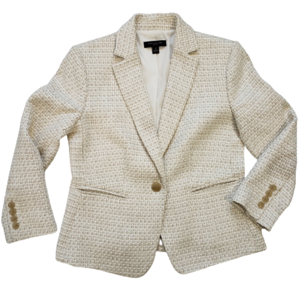 NWOT ANN TAYLOR Newbury  textured Single Button Blazer Size 4P